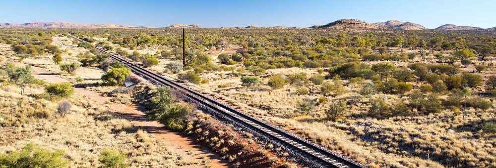 Ghan Railway near Alice Springs